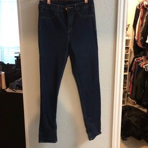 Super Dark High Waist Skinny Jeans